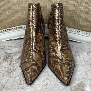 Colin Stuart for Victoria Secret•Bronze Faux Snakeskin Booties